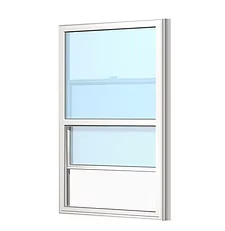 Single hung vinyl window render