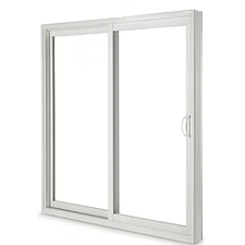 White vinyl sliding patio door render